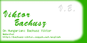 viktor bachusz business card